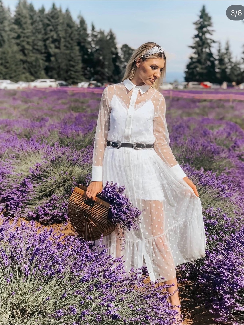 Zara White Sheer Polka Dot Midi Dress